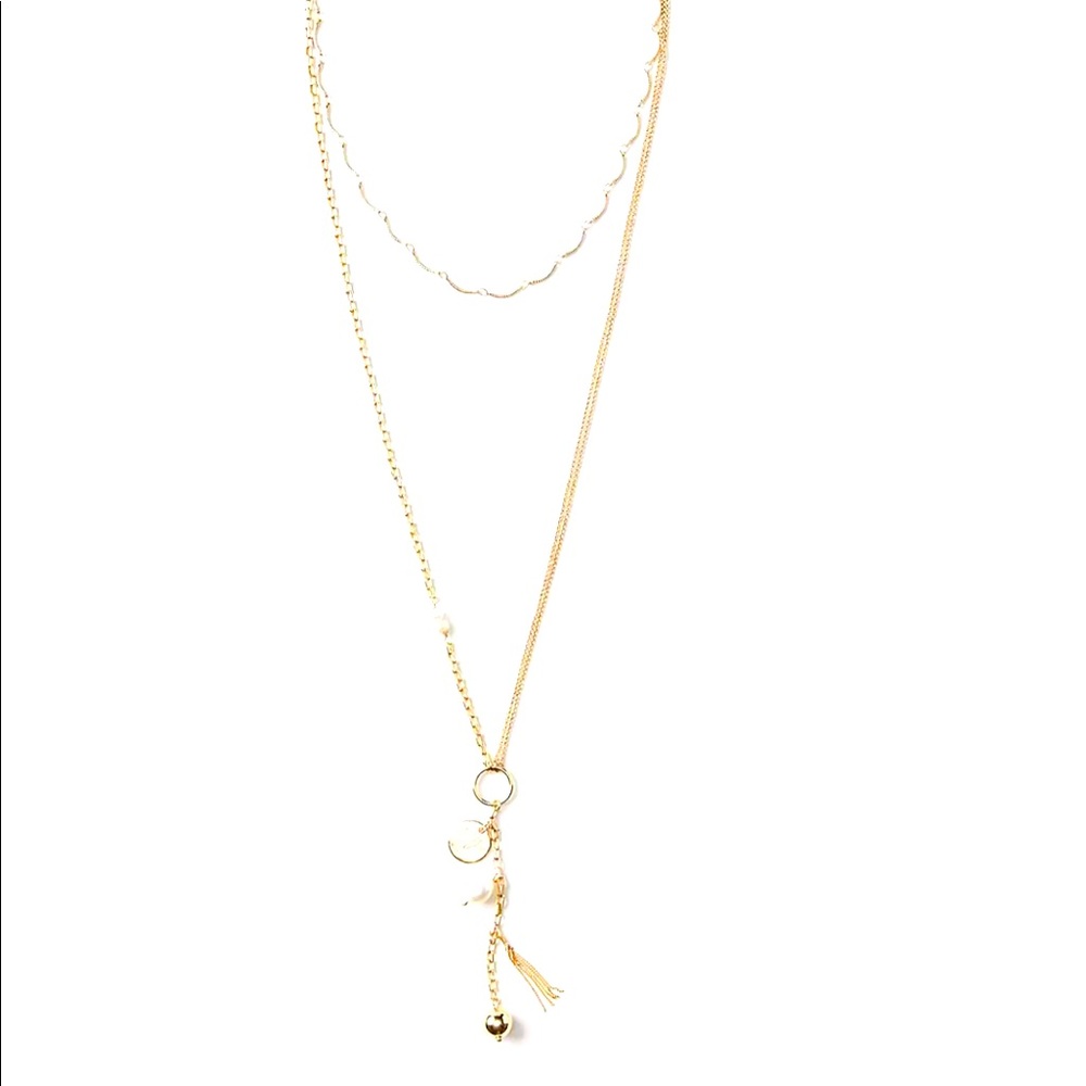 LOFT Pearlized Layered Necklace